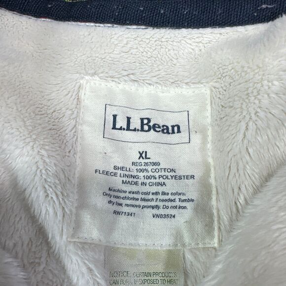 LL Bean Shacket Women XL Flannel Plaid Shirt Lined Fleece Jacket Utility Outdoor - Picture 2 of 9